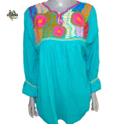 Blusón #029 Amatenango/Turquesa (Unitalla) (copia) - comprar en línea