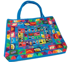 Bolsa Grande Bordada "Infancia Mexicana" - Chiapas Mágico