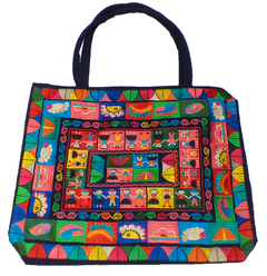 Bolsa Grande Bordada "Infancia Mexicana" - Chiapas Mágico