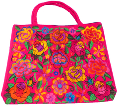 Bolsa Grande con Bordado "Rosas" - comprar en línea