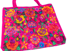 Bolsa Grande con Bordado "Rosas" en internet