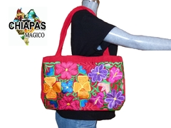 Bolsa Mediana Roja & Bordado Flores (RPI) - comprar en línea