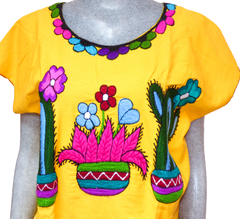 Blusa Cactus Amarilla #001 (Talla L) - comprar en línea