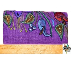 Cartera Bordada Máquina/Flor Lila (copia) (copia) - comprar en línea