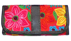 Carteras Artesanales de Piel "Flores de Chiapas" - comprar en línea