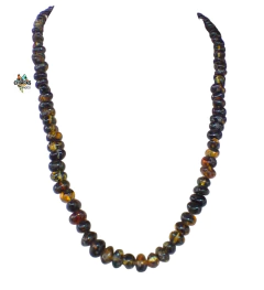 Collar Chips De Ámbar Musgoso & Tejido Ajustable (50 CM) en internet