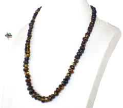 Collar Chips De Ámbar Musgoso & Tejido Ajustable (50 CM) - Chiapas Mágico