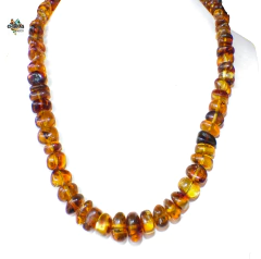 Collar Chips De Ámbar Tonos Especiales & Tejido Ajustable (54 CM) - comprar en línea