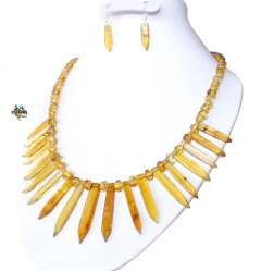 Collar con Dijes de Ambar & Plata Ley (Con Insectos) - comprar en línea