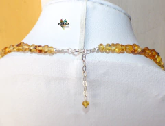 Imagen de Collar con Dijes de Ambar & Plata Ley (Con Insectos)