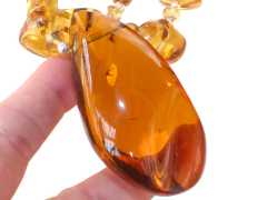 Imagen de Collar Doble de Ámbar Auténtico & Plata Ley (Con Insectos)