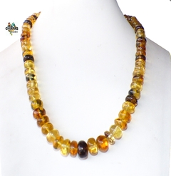 Collar con Donas de Ámbar Auténtico & Plata Ley (DN1)