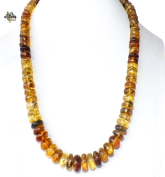 Collar Con Donas De Ámbar Auténtico & Plata Ley (DN4)