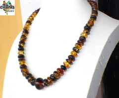 Collar con Donas De Ámbar & Plata Ley (Varias Tonalidades) en internet