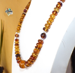 Collar con Donas y Esferas de Ámbar & Plata Ley (DNS1) - comprar en línea