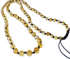 Collar con Esferas de Ámbar Auténtico & Nuditos 60 CM (4 - 6 MM)