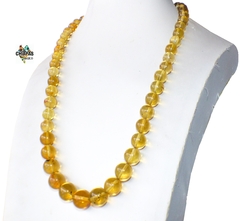 Collar De Esferas de Ámbar & Plata Ley (Excelente Calidad) - tienda en línea