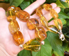 Collar Con Ámbar Auténtico & Plata Ley 75 CM (NL7) - comprar en línea