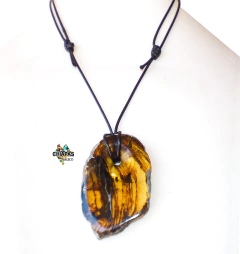 Dije de Ámbar Diseño Rustico & Perforación Central (PFC4) - comprar en línea