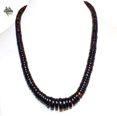 Collar con Pucas de Ámbar Rojo & Tejido Ajustable (45 CM) - comprar en línea