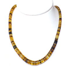 Collares con Pucas de Ámbar Auténtico & Tejido Ajustable (MG1)