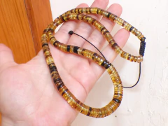 Imagen de Collares con Pucas de Ámbar Auténtico & Tejido Ajustable (MG1)