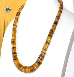 Collar con Pucas de Ámbar Auténtico & Tejido Ajustable (PC1) en internet