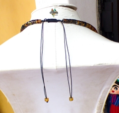 Collar con Pucas de Ámbar & Tejido Ajustable (PT1) en internet