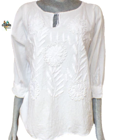 Blusa Consuelo Blanca/Blanco #007 (L)