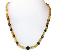 Coordinado Ámbar con Obsidianas y Ojo de Tigre - comprar en línea
