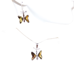 Coordinado Mariposas De Ámbar & Plata Ley - comprar en línea