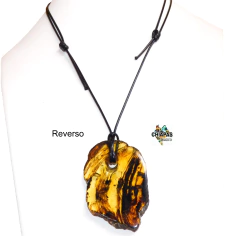 Dije de Ámbar Diseño Rustico & Perforación Central (PFC6) en internet