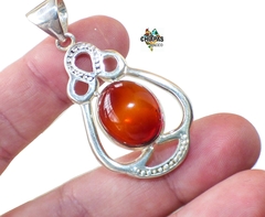 Dije De Ámbar Rojo & Plata Ley .925 (AR2) - Chiapas Mágico