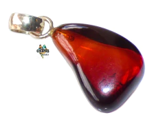 Dije De Ámbar Rojo & Plata Ley .925 (AR7) - comprar en línea