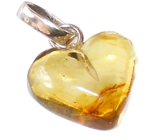 Dije Corazón de Ámbar & Plata Ley .950 #032