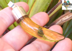 Dije Colmillo de Ámbar & Plata Ley .925 (G1) - comprar en línea