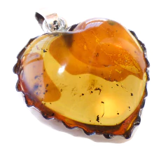 Dije Corazón de Ámbar & Plata Ley #025 en internet