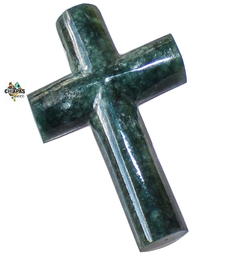 Exclusivo Dije con Cruz de Jade Verde de Guatemala #001 (Torneada)