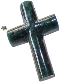 Exclusivo Dije con Cruz de Jade Verde de Guatemala #002 (En relieve)