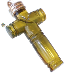 Dije Cruz Grande De Ámbar Verde & Plata Ley (2)