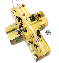 Dije Cruz De Ámbar & Plata Ley #001