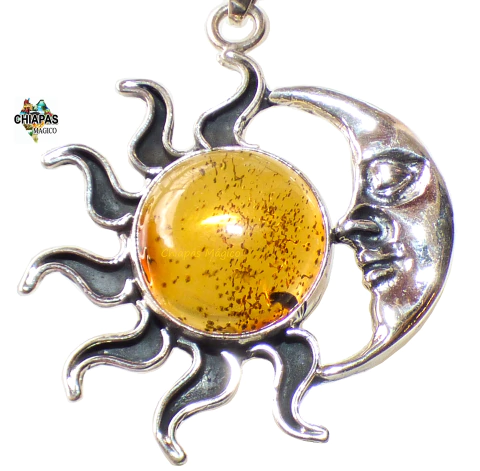 Dije Eclipse De Ámbar & Plata Ley (ML2)