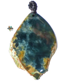 Dije Jade de Guatemala & Rústico al reverso (6.1 CM)