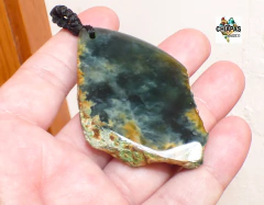 Imagen de Dije Jade de Guatemala & Rústico al reverso (6.1 CM)