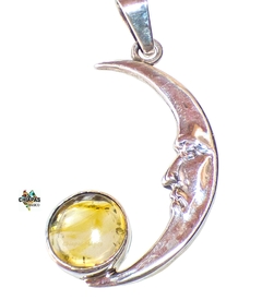 Dije Luna de Ambar & Plata Ley