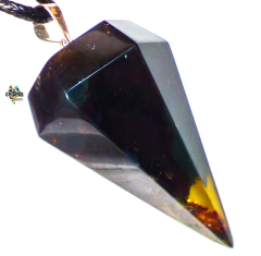 Dije Péndulo de Ámbar & Plata Laminada (Musgoso)