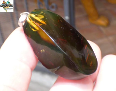 Dije De Ámbar Rojizo & Plata Laminada (RJZ1) - tienda en línea