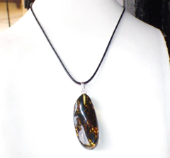 Dije De Ámbar Rústico & Plata Laminada (RST3) - comprar en línea