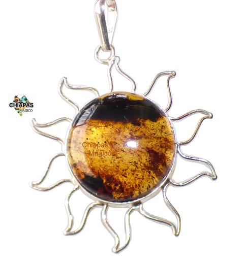 Dije Sol de Ámbar & Plata Laminada (SPL3)