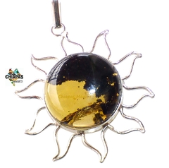 Dije Sol De Ámbar & Plata Laminada (SPL2)